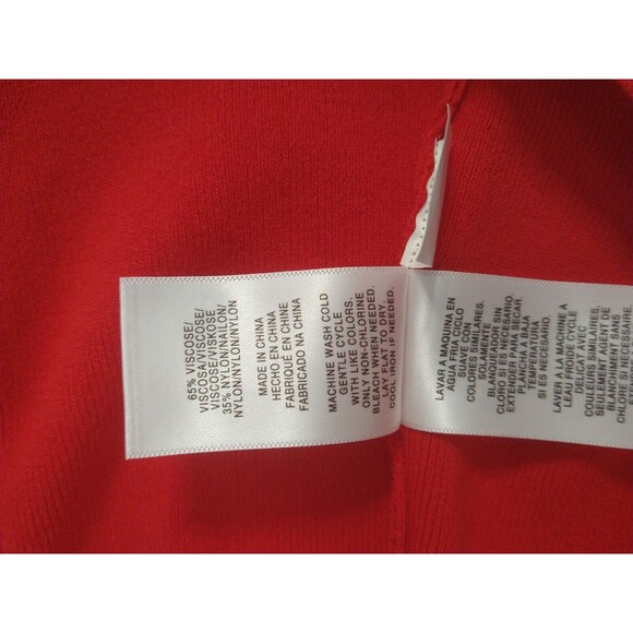 NWT Jones New York Cardigan Women's Sz XL Red Stretch Open Front Chore Pockets - Picture 9 of 16